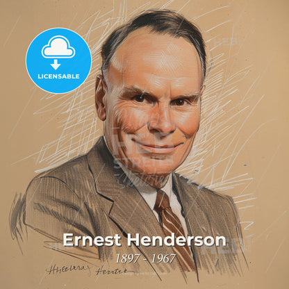 Ernest Henderson, 1897 - 1967, American hotelier - A Man In A Suit And Tie Print Template
