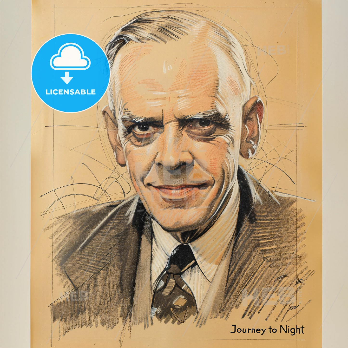 Eugene O'Neill, 1888 - 1953, American playwright - A Drawing Of A Man