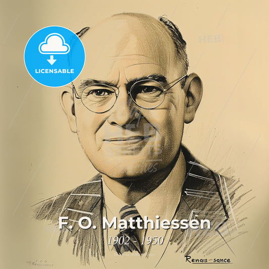 F. O. Matthiessen, 1902 - 1950, American literary critic - A Man Wearing Glasses And A Suit Print Template