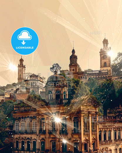 Feira de Santana: Local Icons Meet City Skyline - A building with trees and sun rays