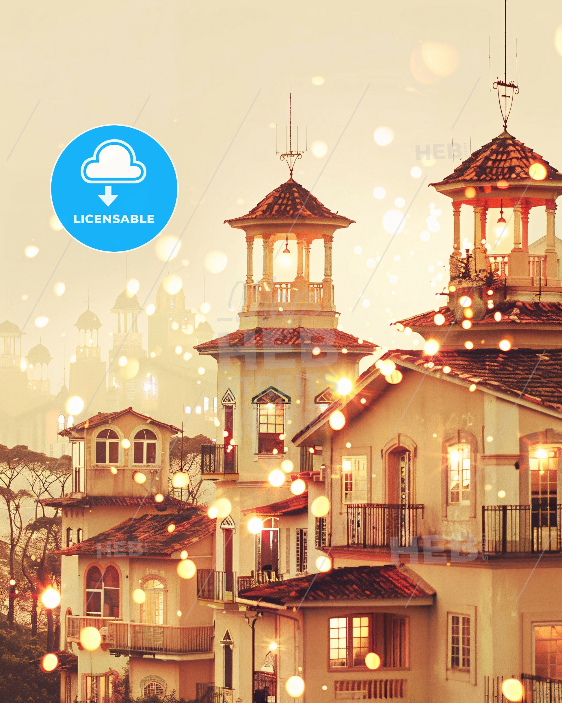 Feira de Santana City Skyline Art Poster - A group of buildings with lights