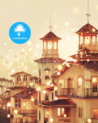 Feira de Santana City Skyline Art Poster - A group of buildings with lights