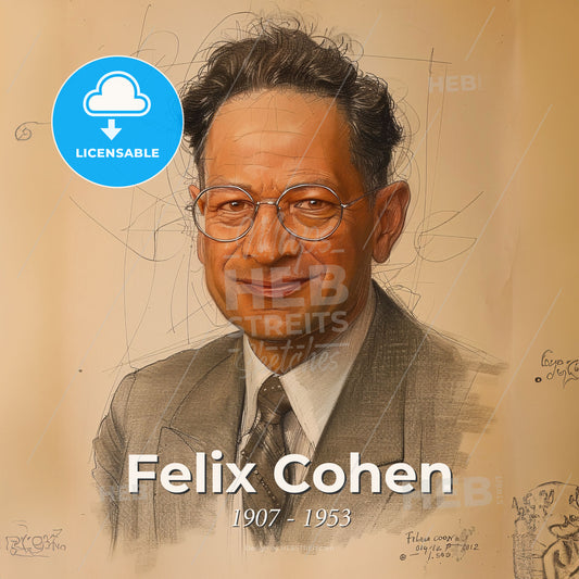 Felix Cohen, 1907 - 1953, American lawyer and scholar - A Man Wearing Glasses And A Suit Print Template