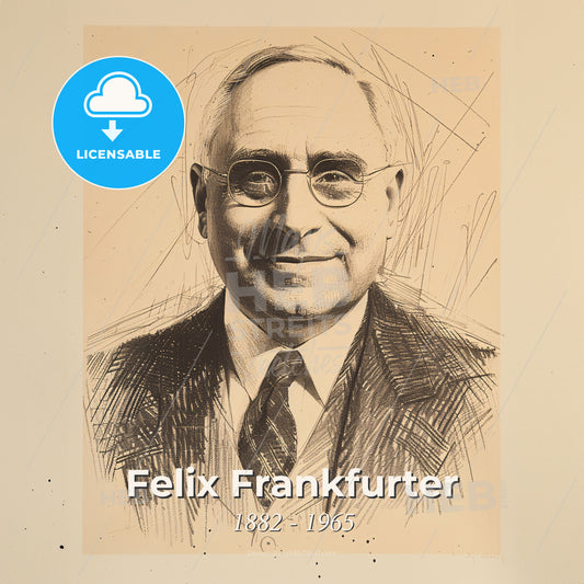 Felix Frankfurter, 1882 - 1965, American lawyer and jurist - A Man Wearing Glasses And A Suit Print Template