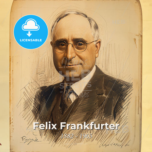 Felix Frankfurter, 1882 - 1965, American lawyer and jurist - A Portrait Of A Man Print Template