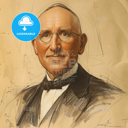 Ferdinand Sauerbruch, 1875 - 1951, German surgeon - A Man Wearing Glasses And A Bow Tie