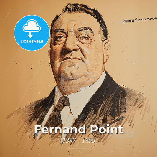 Fernand Point, 1897 - 1955, French chef - A Portrait Of A Man Print Template