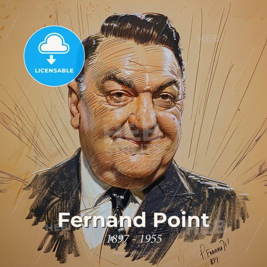 Fernand Point, 1897 - 1955, French chef - A Man In A Suit And Tie Print Template