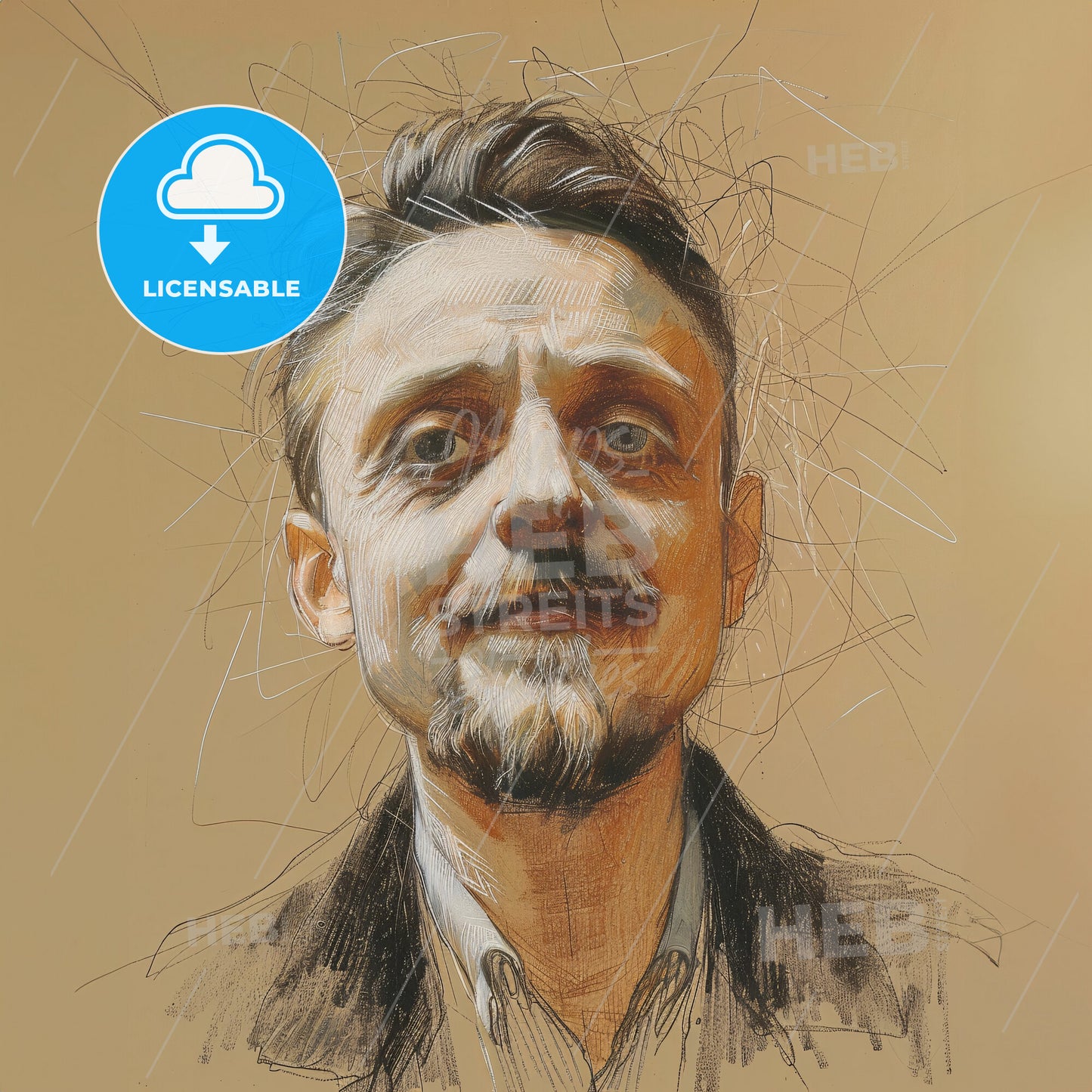 Félix Vallotton, 1865 - 1925, Swiss-French painter and printmaker - A Man With A Broken Head