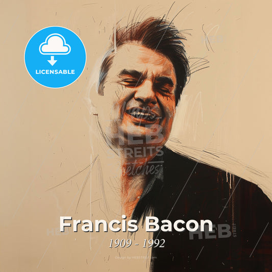 Francis Bacon, 1909 - 1992, British painter - A Man With His Eyes Closed Print Template