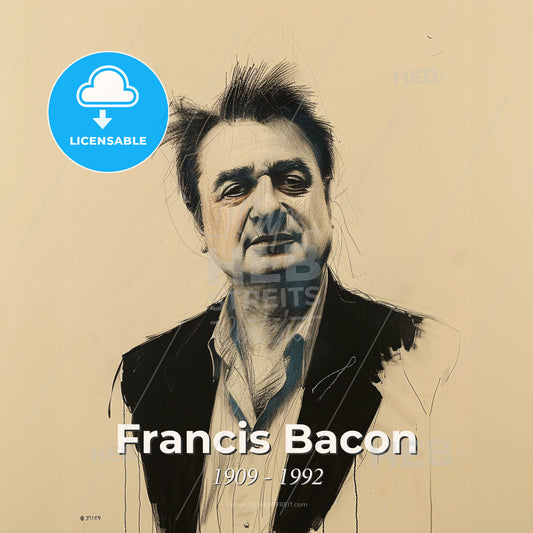 Francis Bacon, 1909 - 1992, British painter - A Drawing Of A Man Print Template