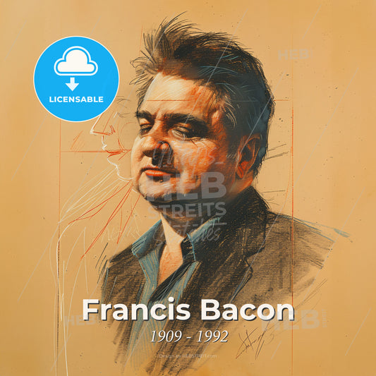 Francis Bacon, 1909 - 1992, British painter - A Drawing Of A Man Print Template