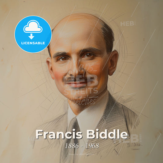 Francis Biddle, 1886 - 1968, American lawyer and jurist - A Portrait Of A Man Print Template