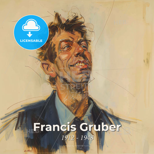 Francis Gruber, 1912 - 1948, French painter - A Drawing Of A Man Print Template