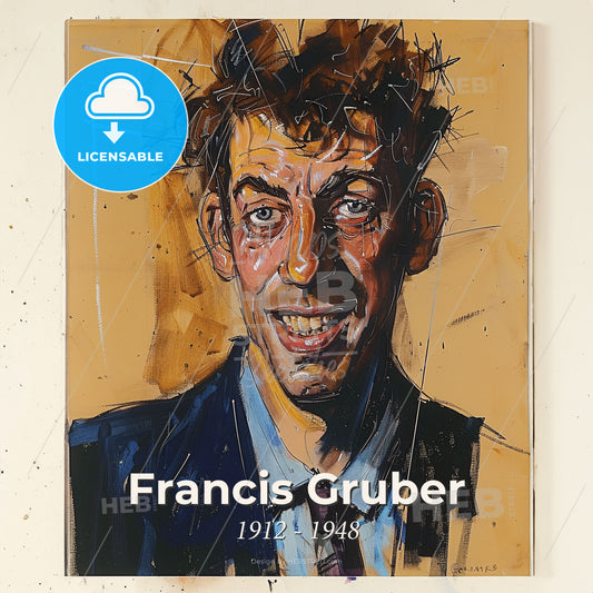 Francis Gruber, 1912 - 1948, French painter - A Painting Of A Man Print Template