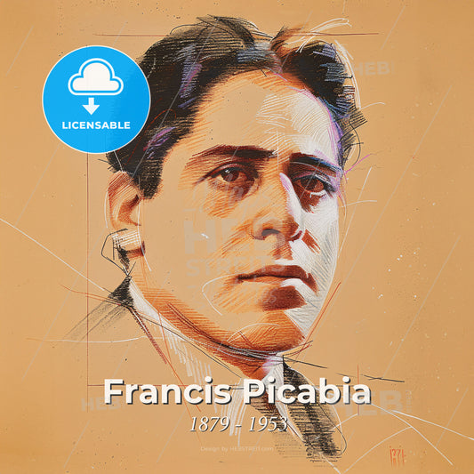 Francis Picabia, 1879 - 1953, French painter and poet - A Drawing Of A Man Print Template