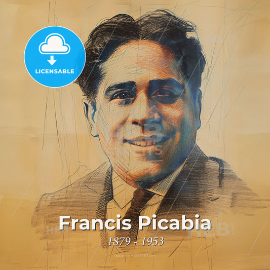 Francis Picabia, 1879 - 1953, French painter and poet - A Drawing Of A Man Print Template