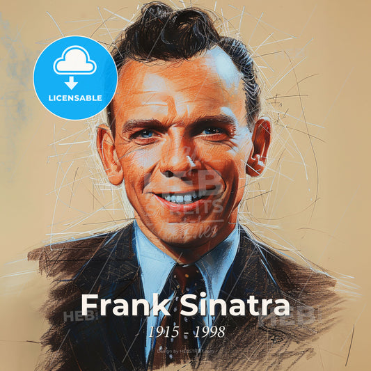 Frank Sinatra, 1915 - 1998, American singer and actor - A Man In A Suit Print Template