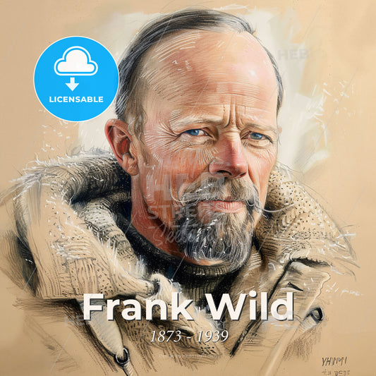 Frank Wild, 1873 - 1939, British explorer - A Man With A Beard And Mustache Wearing A Coat Print Template