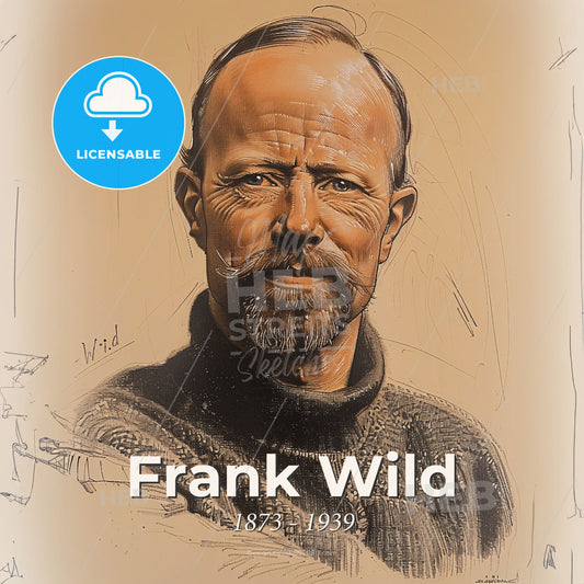 Frank Wild, 1873 - 1939, British explorer - A Man With A Mustache And Beard Print Template
