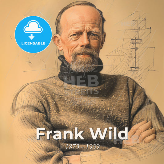 Frank Wild, 1873 - 1939, British explorer - A Man With His Arms Crossed Print Template
