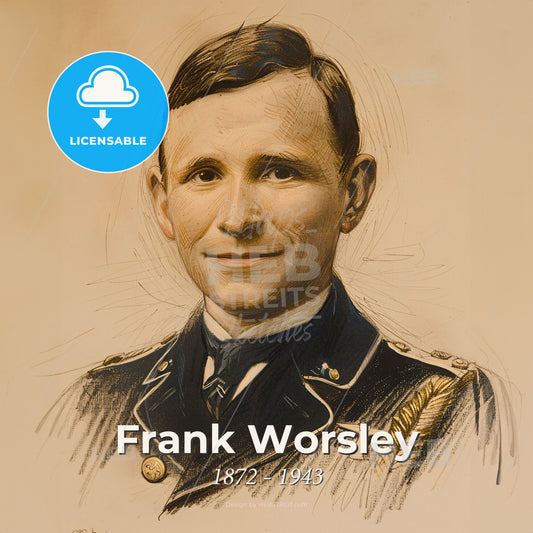 Frank Worsley, 1872 - 1943, New Zealand sailor and navigator - A Man In A Military Uniform Print Template