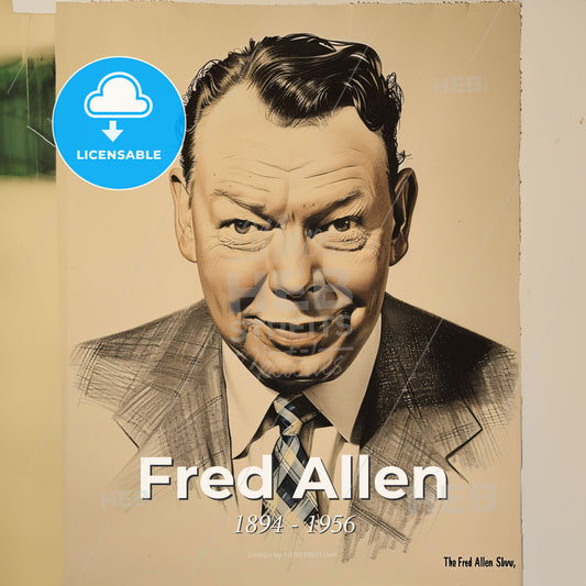 Fred Allen, 1894 - 1956, American comedian and radio host - A Man In A Suit And Tie Print Template