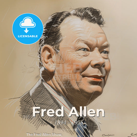 Fred Allen, 1894 - 1956, American comedian and radio host - A Drawing Of A Man Print Template