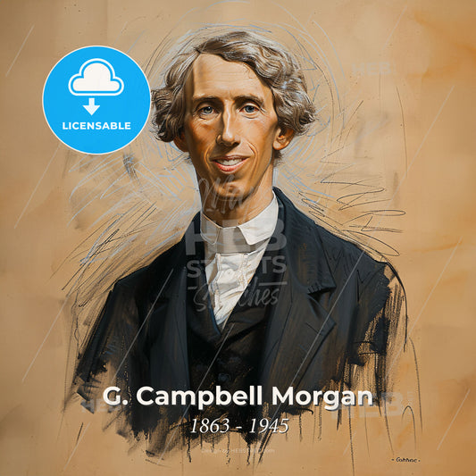G. Campbell Morgan, 1863 - 1945, British-American preacher - A Portrait Of A Man Print Template