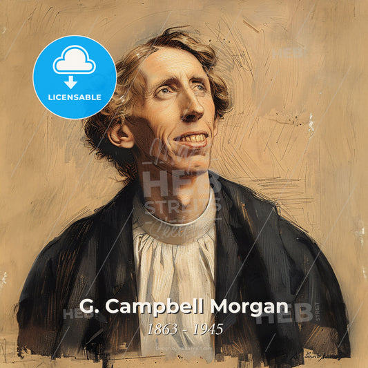 G. Campbell Morgan, 1863 - 1945, British-American preacher - A Man Looking Up And Smiling Print Template