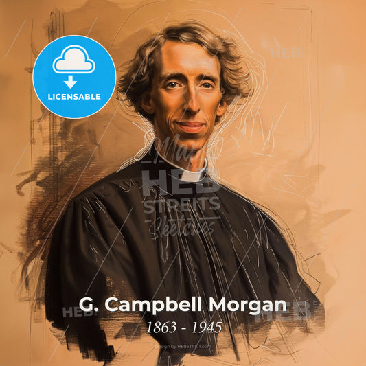 G. Campbell Morgan, 1863 - 1945, British-American preacher - A Painting Of A Man Print Template