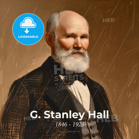 G. Stanley Hall, 1846 - 1924, American psychologist and educator - A Man With A White Beard Print Template