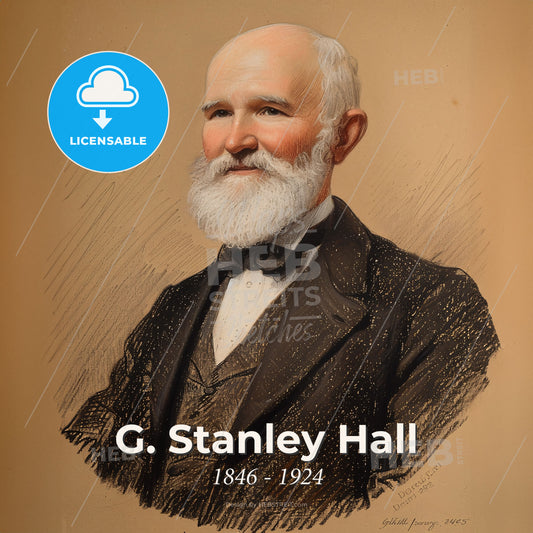 G. Stanley Hall, 1846 - 1924, American psychologist and educator - A Portrait Of A Man Print Template