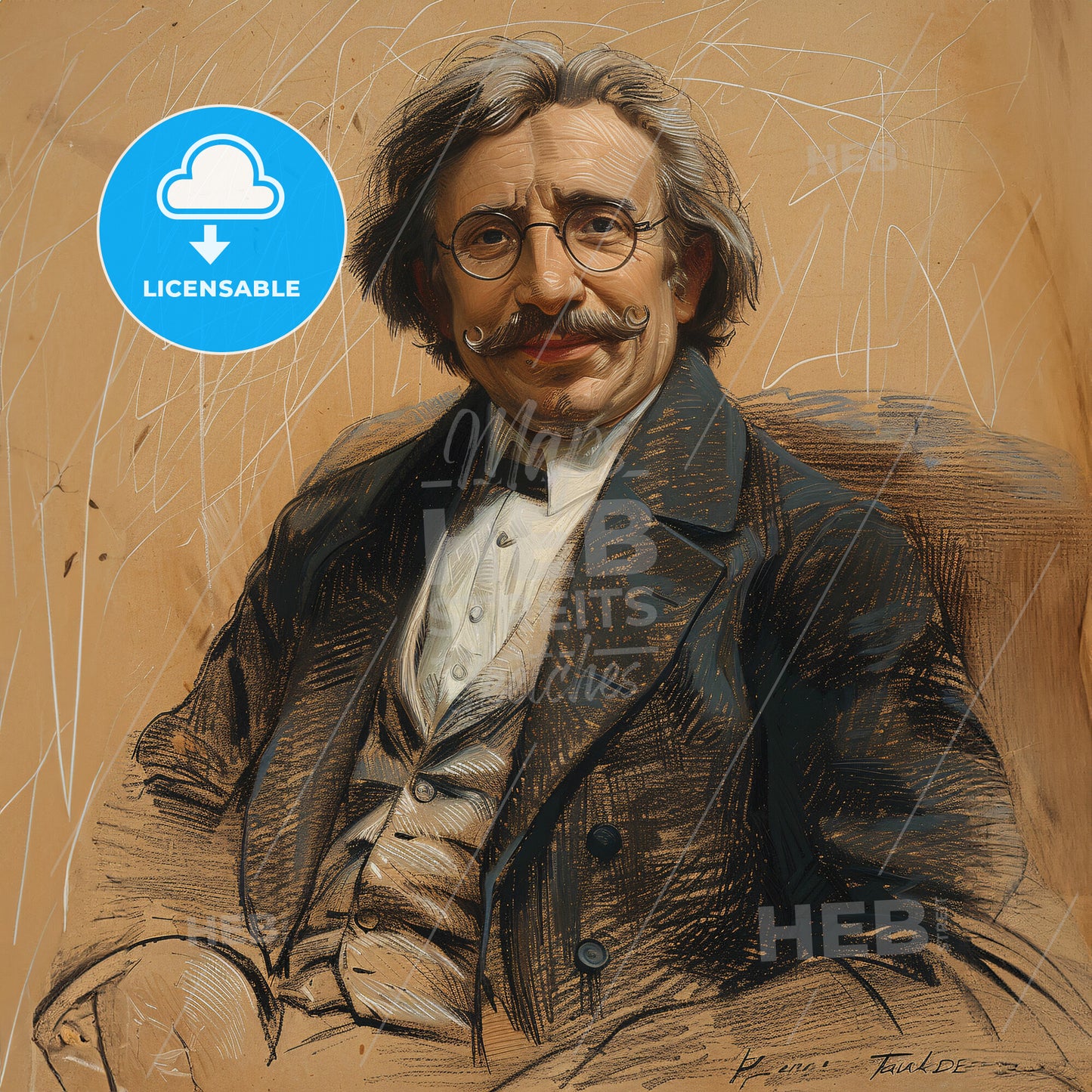 Gabriel Tarde, 1843 - 1904, French sociologist and criminologist - A Man Sitting In A Chair