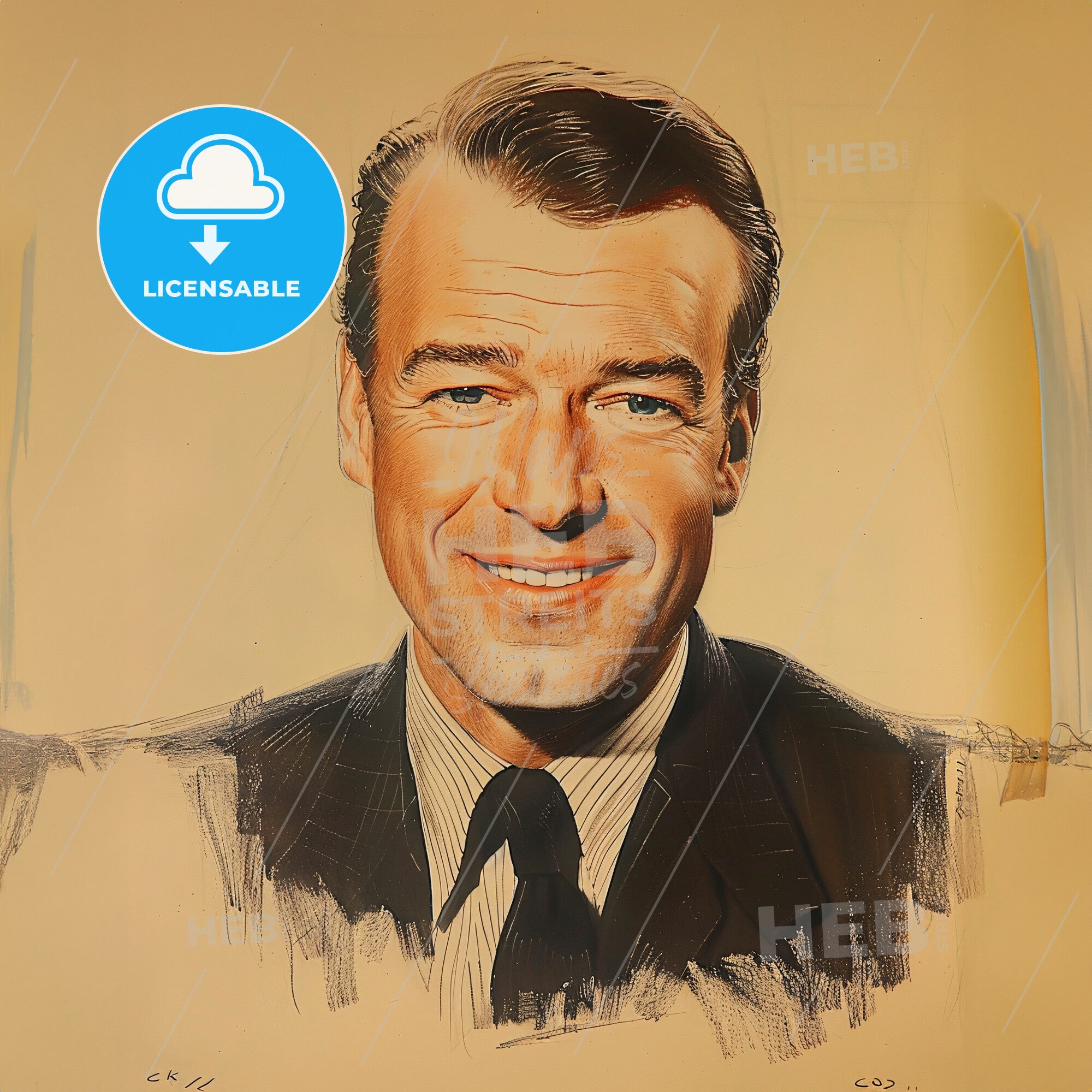 Gary Cooper, 1901 - 1961, American Actor - A Man In A Suit And Tie