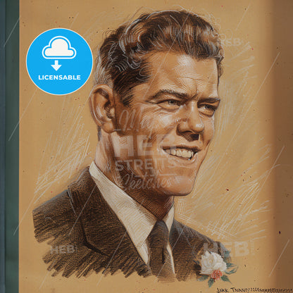 Gene Tunney, 1897 - 1978, American heavyweight boxer - A Drawing Of A Man