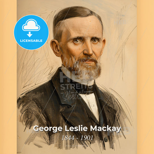 George Leslie Mackay, 1844 - 1901, Canadian missionary - A Portrait Of A Man Print Template