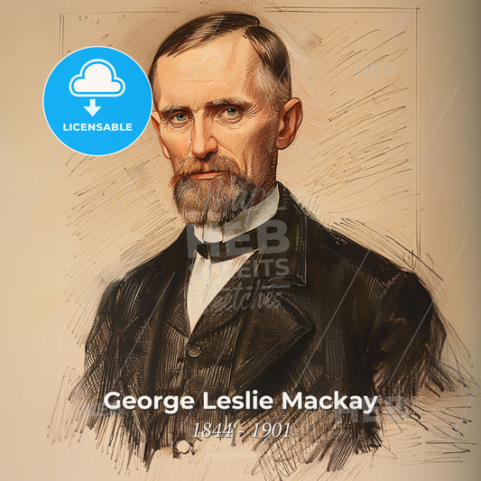George Leslie Mackay, 1844 - 1901, Canadian missionary - A Portrait Of A Man Print Template