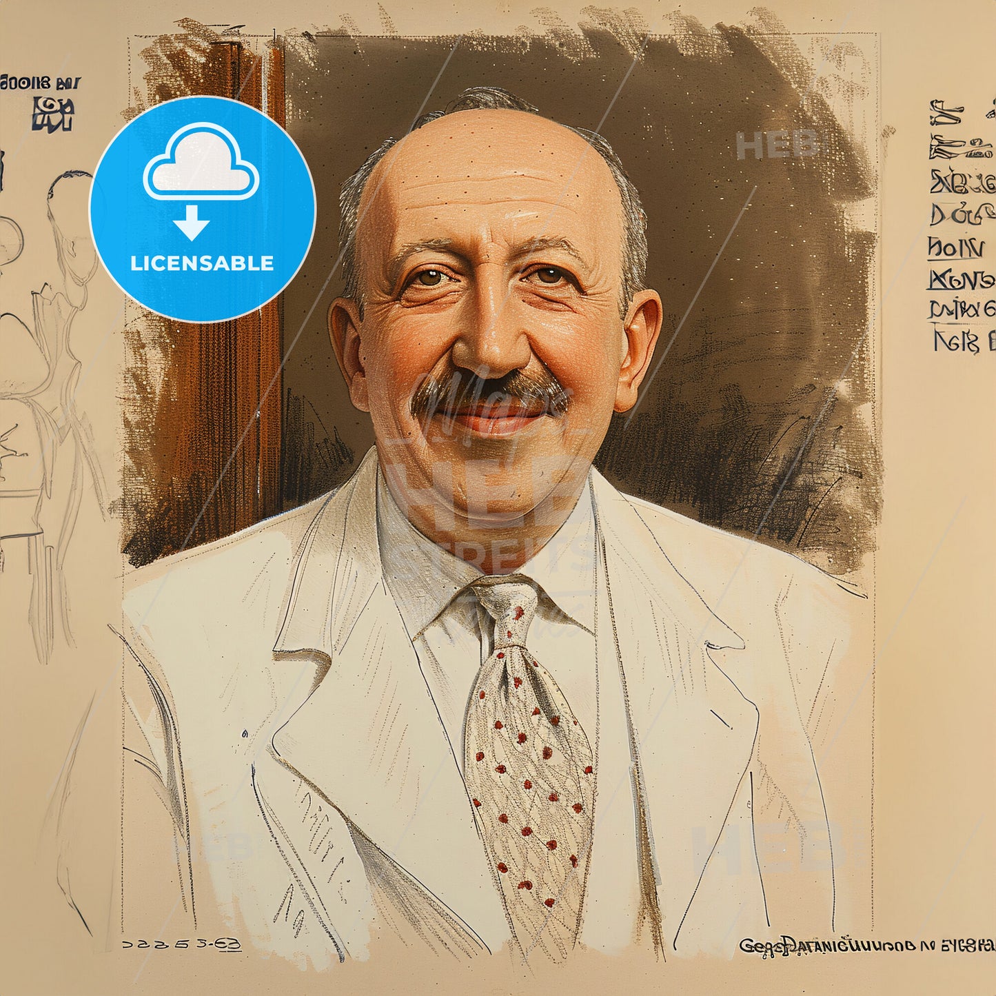 George Papanicolaou, 1883 - 1962, Greek-American pathologist - A Man In A White Suit