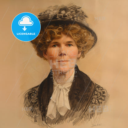 Gertrude Bell, 1868 - 1926, British archaeologist and writer - A Woman Wearing A Hat