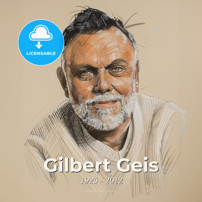 Gilbert Geis, 1925 - 2012, American criminologist - A Drawing Of A Man Print Template