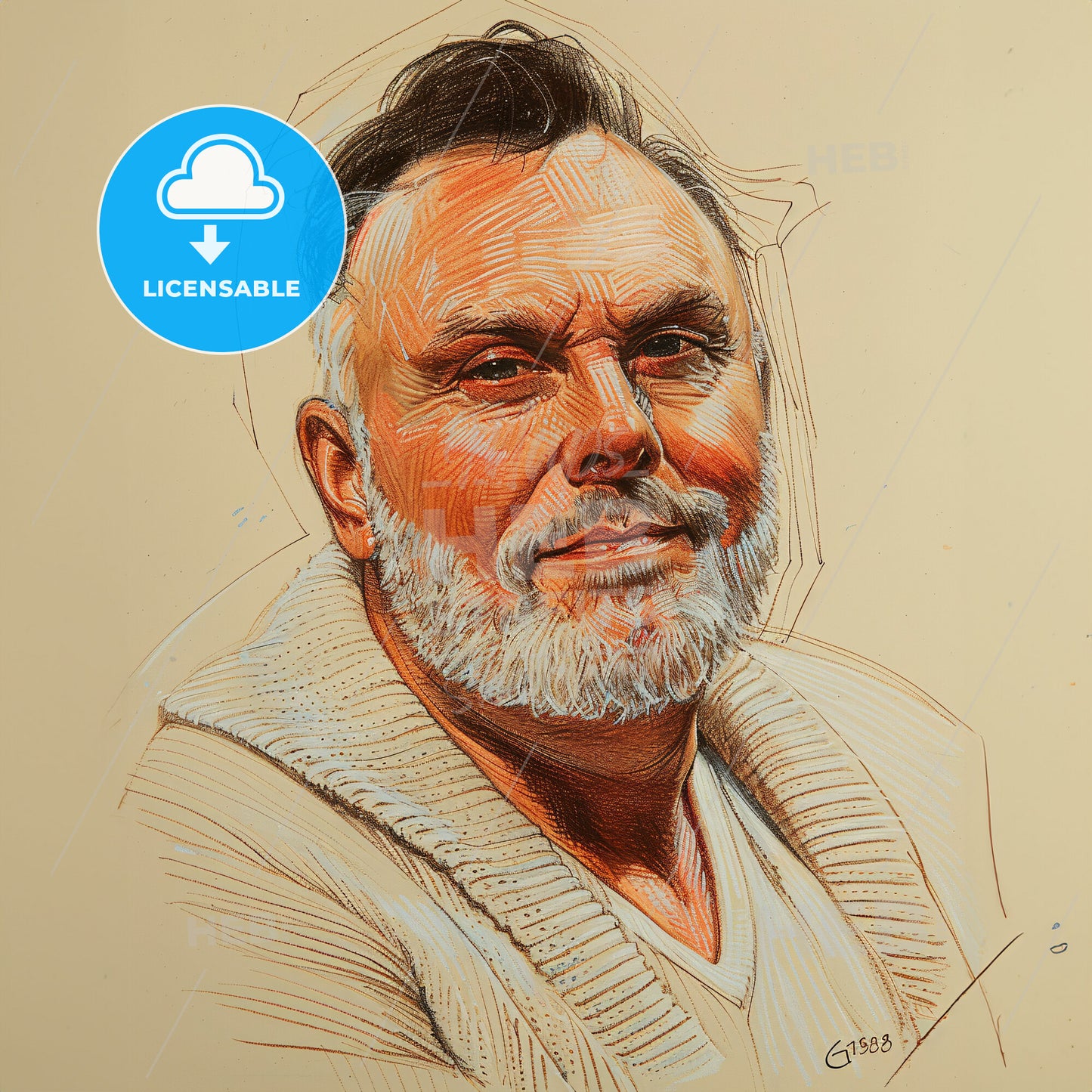 Gilbert Geis, 1925 - 2012, American criminologist - A Drawing Of A Man