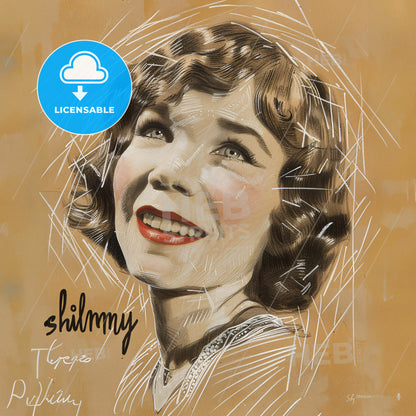 Gilda Gray, 1901 - 1959, Polish-American actress and dancer - A Drawing Of A Woman