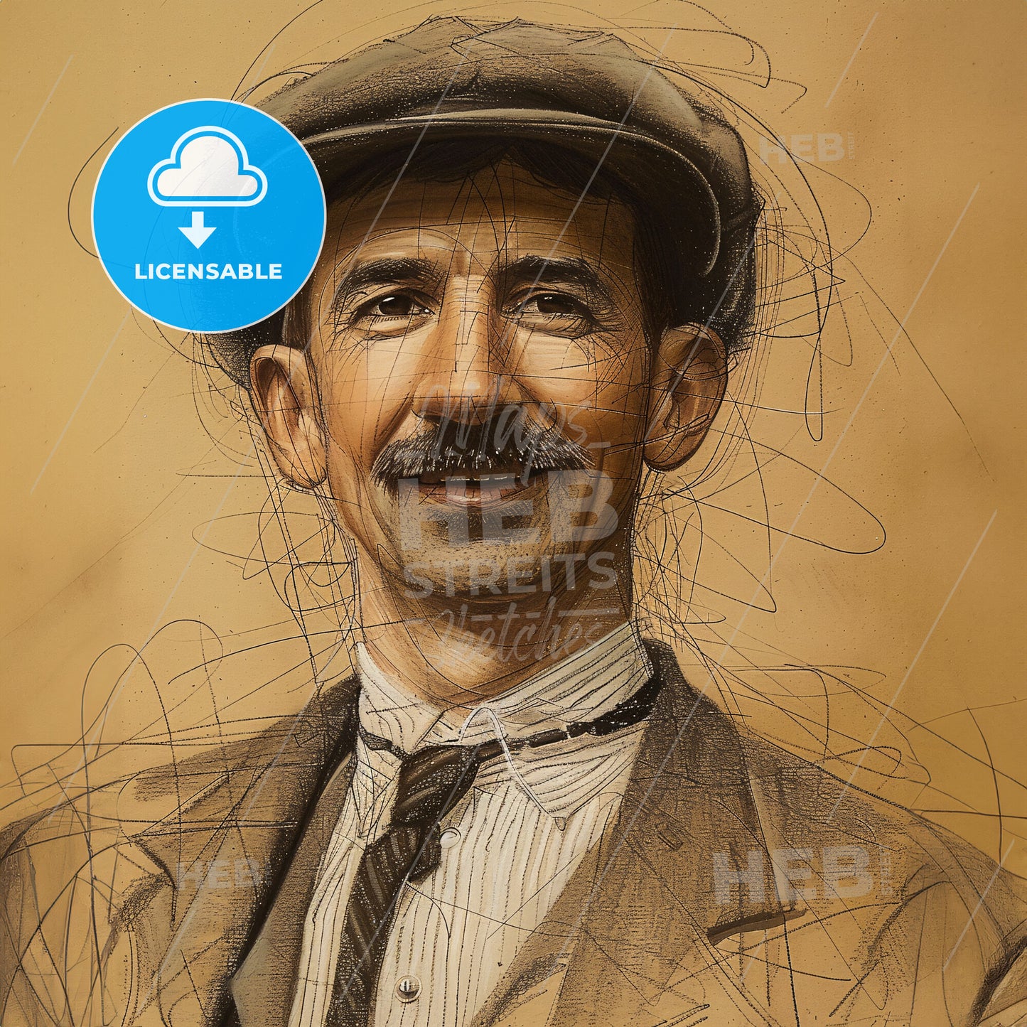 Glenn Curtiss, 1878 - 1930, American aviation pioneer - A Man With A Mustache Wearing A Hat And Suit