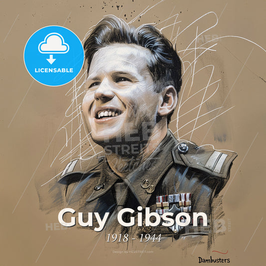 Guy Gibson, 1918 - 1944, British RAF officer - A Man In Military Uniform Smiling Print Template