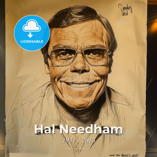 Hal Needham, 1931 - 2013, American stuntman and director - A Drawing Of A Man Print Template
