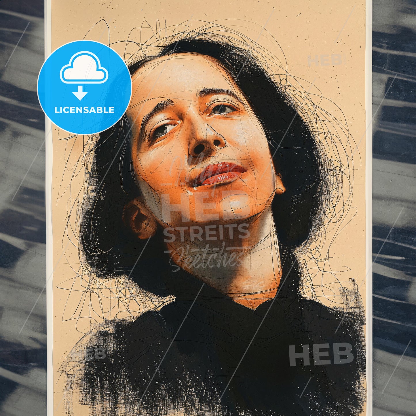 Hannah Arendt, 1906 - 1975, German-American philosopher and educator - A Painting Of A Woman