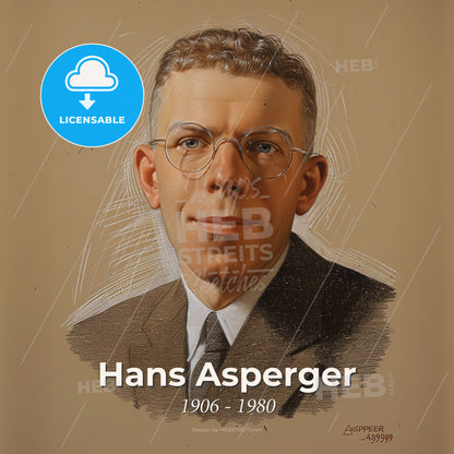 Hans Asperger, 1906 - 1980, Austrian pediatrician - A Man Wearing Glasses And A Suit Print Template