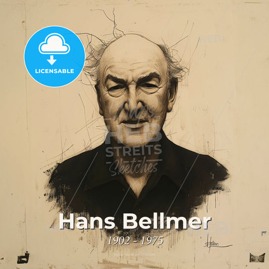 Hans Bellmer, 1902 - 1975, German artist - A Drawing Of A Man Print Template