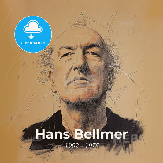 Hans Bellmer, 1902 - 1975, German artist - A Drawing Of A Man Print Template